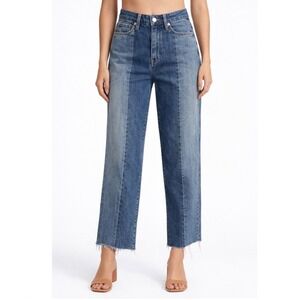 BlankNYC The Baxter Ribcage Straight Leg‎ Two-Tone Denim Size 25 NWT street cool